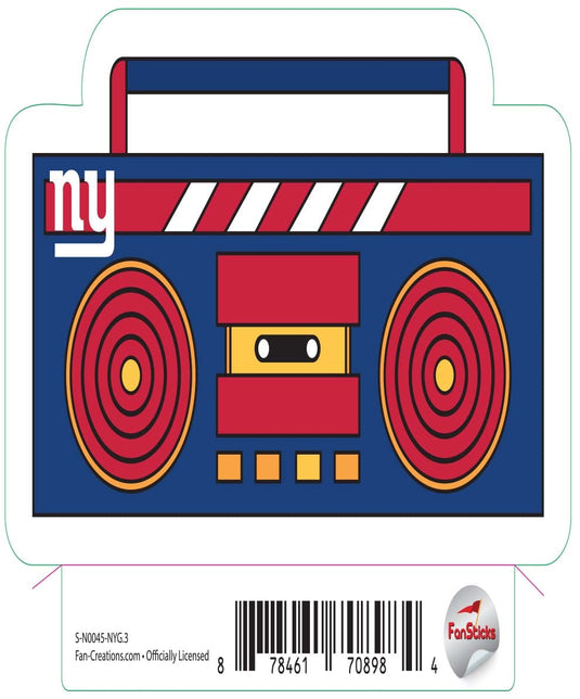 Fan Creations Decal New York Giants 3in Decal Boombox