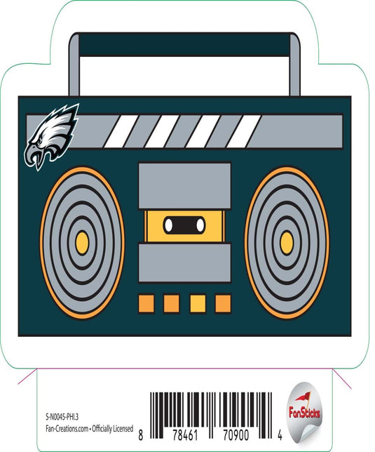 Fan Creations Decal Philadelphia Eagles 3in Decal Boombox