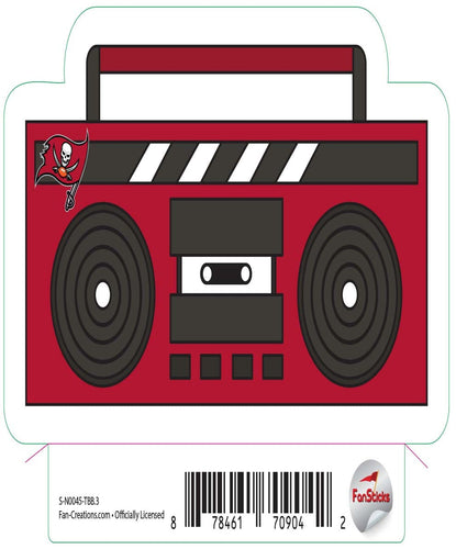 Fan Creations Decal Tampa Bay Buccaneers 3in Decal - Boombox