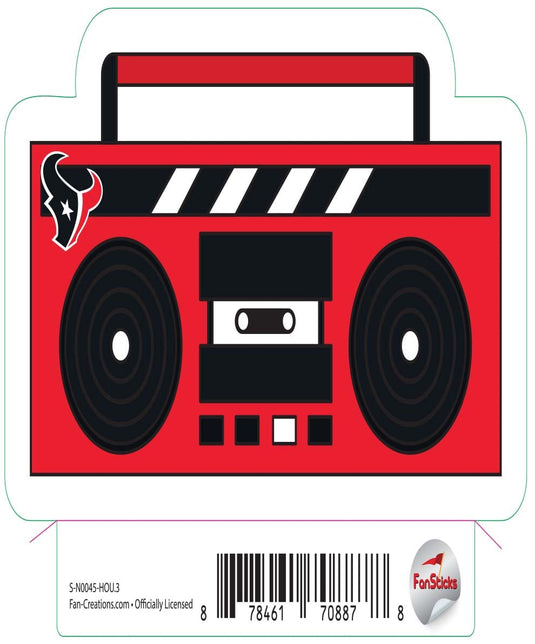 Fan Creations Decal Houston Texans 3in Decal Boombox