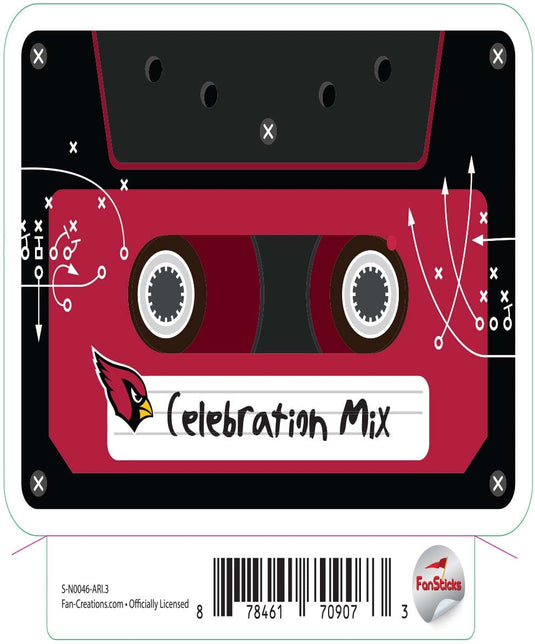 Fan Creations Decal Arizona Cardinals 3in Decal Celebration Mix