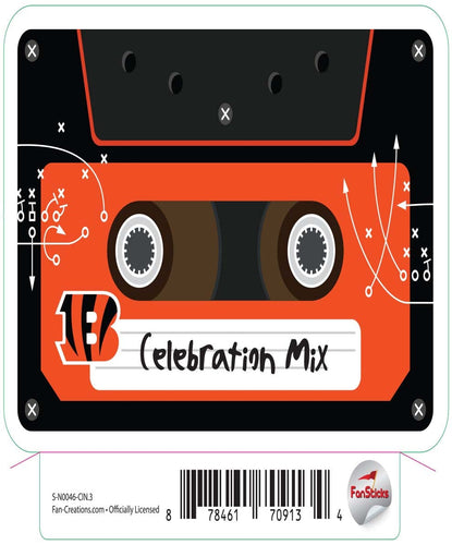 Fan Creations Decal Cincinnati Bengals 3in Decal Celebration Mix