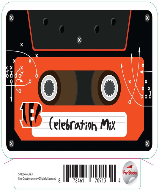 Fan Creations Decal Cincinnati Bengals 3in Decal Celebration Mix