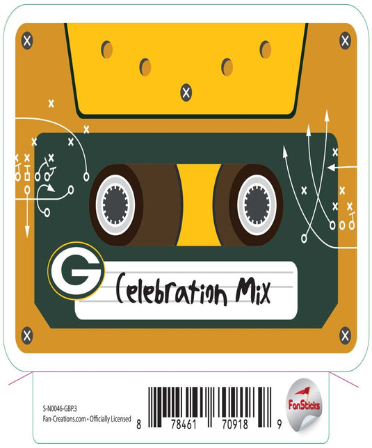 Fan Creations Decal Green Bay Packers 3in Decal Celebration Mix