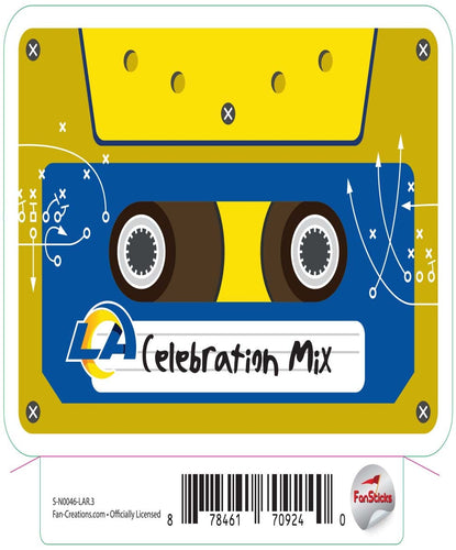 Fan Creations Decal Los Angeles Rams 3in Decal Celebration Mix