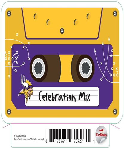 Fan Creations Decal Minnesota Vikings 3in Decal Celebration Mix