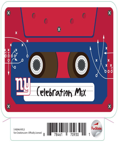 Fan Creations Decal New York Giants 3in Decal Celebration Mix