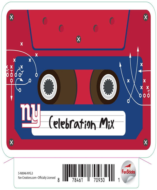 Fan Creations Decal New York Giants 3in Decal Celebration Mix