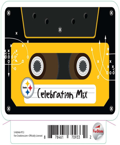 Fan Creations Decal Pittsburgh Steelers 3in Decal Celebration Mix