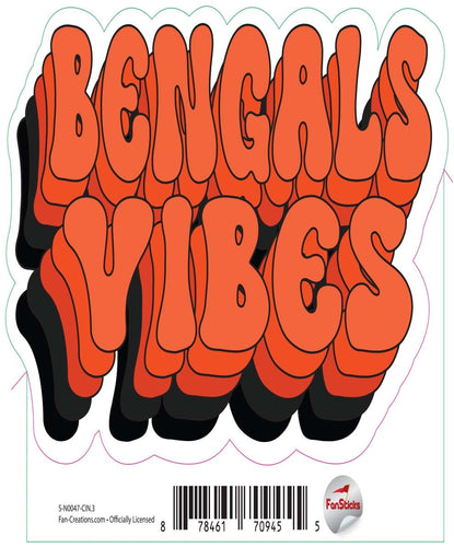 Fan Creations Decal Cincinnati Bengals 3in Decal Team Vibes