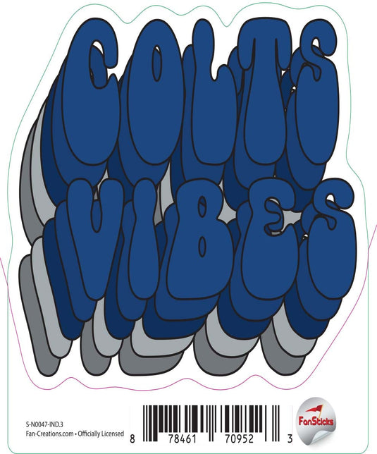Fan Creations Decal Indianapolis Colts 3in Decal Team Vibes