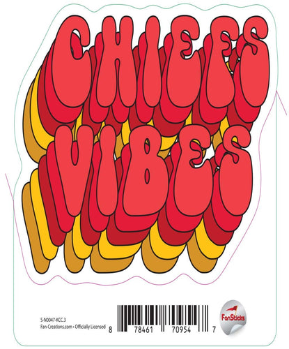Fan Creations Decal Kansas City Chiefs 3in Decal Team Vibes