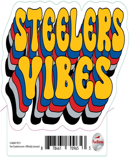 Fan Creations Decal Pittsburgh Steelers 3in Decal  Team Vibes
