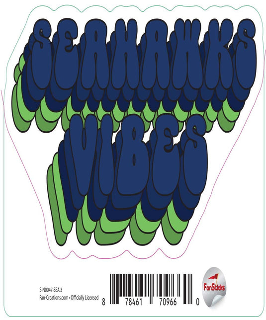 Fan Creations Decal Seattle Seahawks 3in Decal - Team Vibes