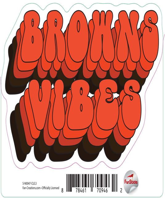 Fan Creations Decal Cleveland Browns 3in Decal Team Vibes