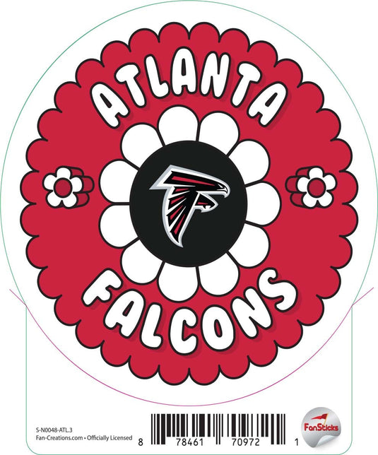 Fan Creations Decal Atlanta Falcons 3in Decal Team Groovy Flower