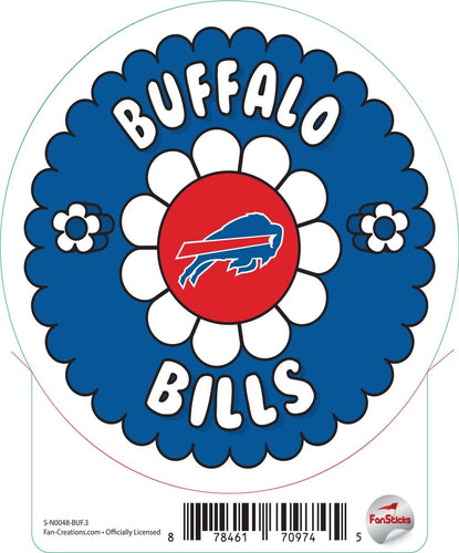 Fan Creations Decal Buffalo Bills 3in Decal Team Groovy Flower