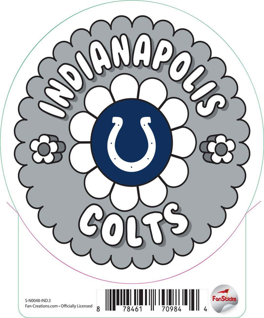 Fan Creations Decal Indianapolis Colts 3in Decal Team Groovy Flower