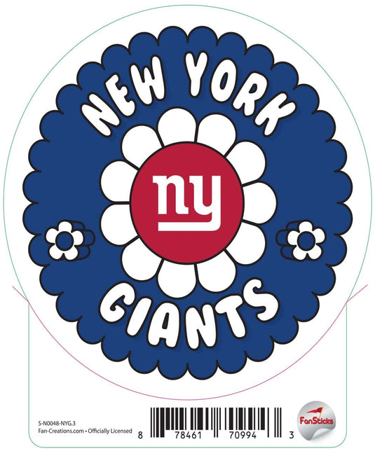 Fan Creations Decal New York Giants 3in Decal Team Groovy Flower