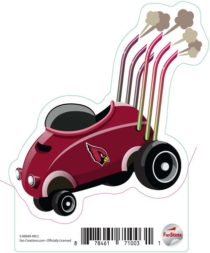 Fan Creations Decal Arizona Cardinals 3in Decal Race car