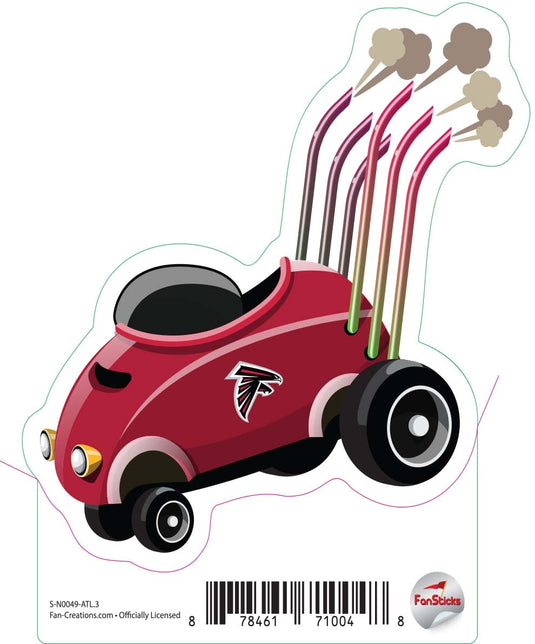 Fan Creations Decal Atlanta Falcons 3in Decal Race car