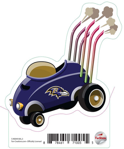 Fan Creations Decal Baltimore Ravens 3in Decal Racecar