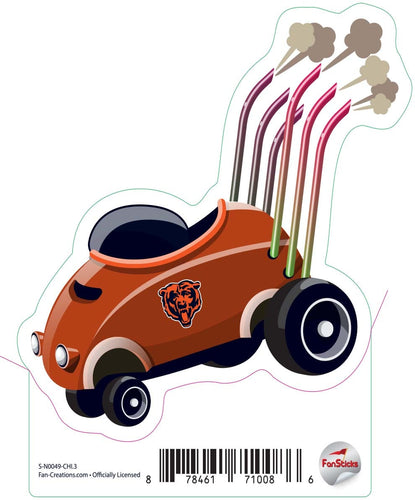 Fan Creations Decal Chicago Bears 3in Decal Racecar