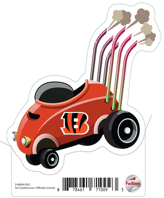 Fan Creations Decal Cincinnati Bengals 3in Decal Racecar