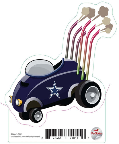 Fan Creations Decal Dallas Cowboys 3in Decal Racecar