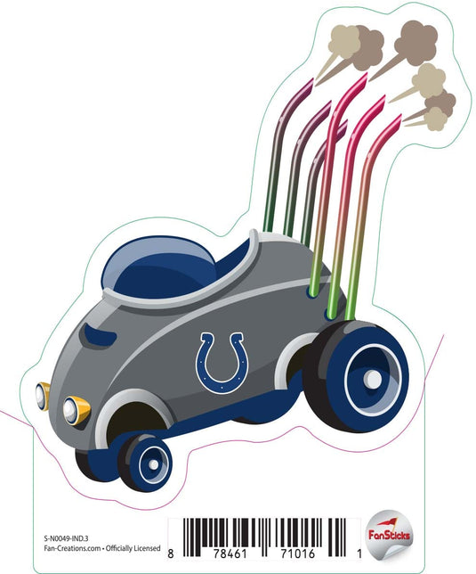 Fan Creations Decal Indianapolis Colts 3in Decal Racecar