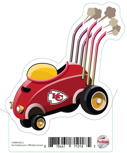 Fan Creations Decal Kansas City Chiefs 3in Decal Racecar