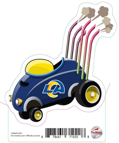 Fan Creations Decal Los Angeles Rams 3in Decal Racecar