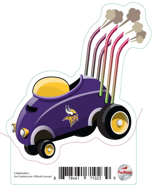 Fan Creations Decal Minnesota Vikings 3in Decal Racecar