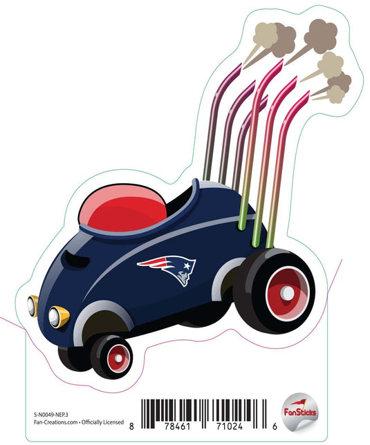 Fan Creations Decal New England Patriots 3in Decal Racecar