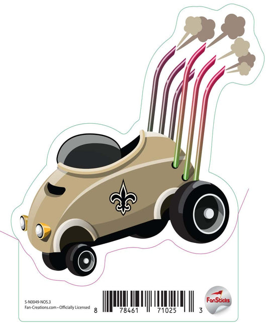 Fan Creations Decal New Orleans Saints 3in Decal Racecar