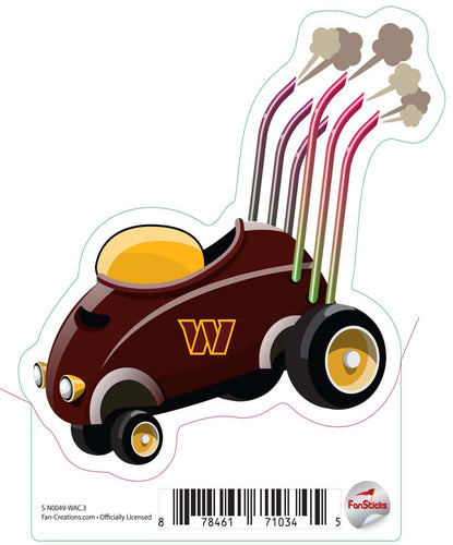 Fan Creations Decal Washington Commanders 3in Decal - Racecar