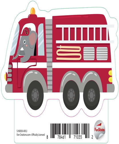 Fan Creations Decal Arizona Cardinals 3in Decal Firetruck