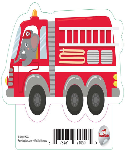 Fan Creations Decal Kansas City Chiefs 3in Decal Firetruck