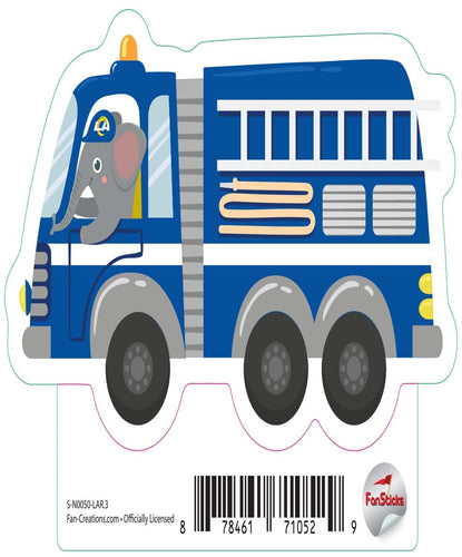 Fan Creations Decal Los Angeles Rams 3in Decal Firetruck