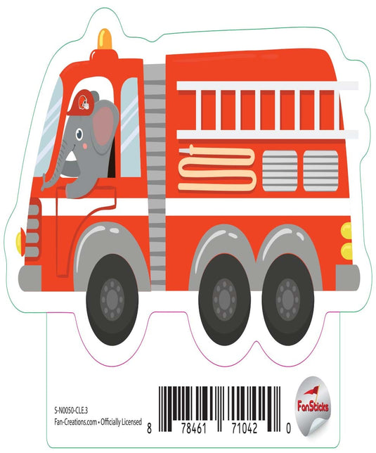 Fan Creations Decal Cleveland Browns 3in Decal Firetruck