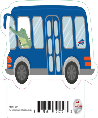 Fan Creations Decal Buffalo Bills 3in Decal School Bus