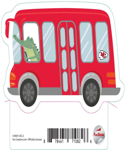 Fan Creations Decal Kansas City Chiefs 3in Decal School Bus