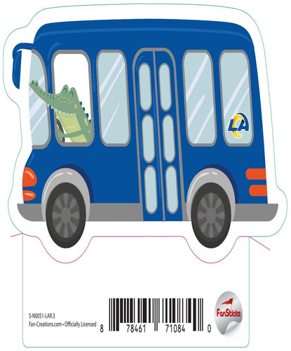 Fan Creations Decal Los Angeles Rams 3in Decal School Bus