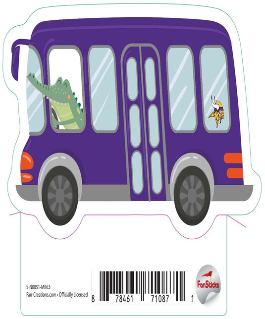Fan Creations Decal Minnesota Vikings 3in Decal School Bus