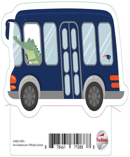 Fan Creations Decal New England Patriots 3in Decal School Bus