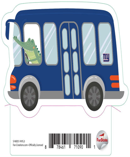 Fan Creations Decal New York Giants 3in Decal School Bus