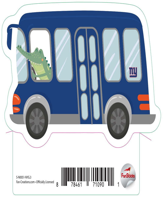 Fan Creations Decal New York Giants 3in Decal School Bus