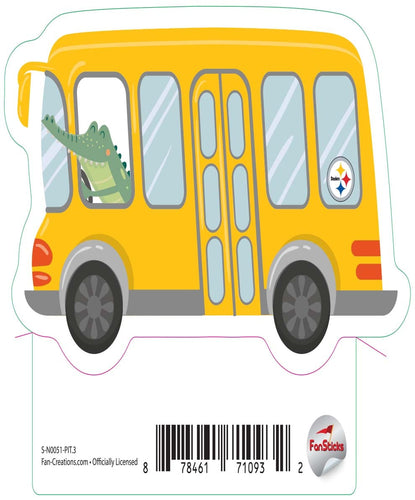 Fan Creations Decal Pittsburgh Steelers 3in Decal  School Bus