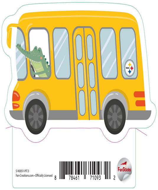 Fan Creations Decal Pittsburgh Steelers 3in Decal  School Bus