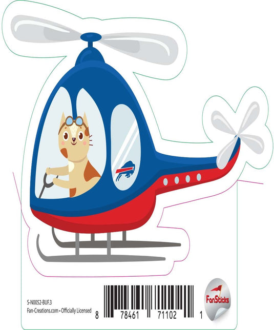 Fan Creations Decal Buffalo Bills 3in Decal Helicopter